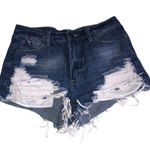 Forever 21 Forever 21Size S Shorts Jean Distressed Blue Denim Cut Off Festival Beach Vacay Photo 0