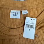 Gap Women's Basic T Tee Shirt S SM Small Golden Mustard Yellow Orange Ribbed NWT Photo 5