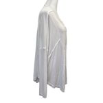 Free People  Relaxed Oversized Waffle Knit Henley Tunic Top White size Small Photo 3