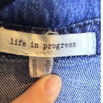 Life in Progress  Denim chambray Button Up Blouse Top Size XS Photo 3