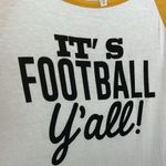 Its Football Yall Baseball Tee Comfy Shirt White Size M Photo 6