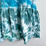 Free People  | NWT Anytime Tie-Dye Cotton Tank Top Sleeveless Peplum | Size Small Photo 5