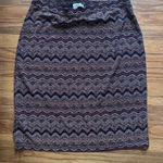 Jonden Chevron Print Pencil Skirt – Size XL Black Photo 0