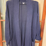Aerie  Oversized Blue Cardigan Sweater | Cozy Chunky Knit | Size XS Photo 0