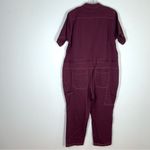 NEW WILDFANG 1X The Essential Denim Coverall Merlot Plus Size Red Photo 4