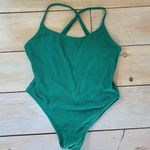 Shade & Shore NWT Women's Pucker Texture Cross Back One Piece Swimsuit Green XL Photo 9