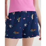 Women's Woven Pajama Boxer Shorts nwt navy puppy dogs with pockets Size large Photo 1