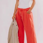 Free People  SWEET TALK LINEN BLEND CHINO PANTS SIZE 10, MSRP
$128.00 NWOT Photo 0