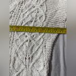 Free People  V-Neck Cable Knit Fringe Sweater; cream color; size Smalll Photo 2