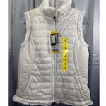 Nicole Miller Vest Womens Small Ivory Reversible Faux Fur Puffer Quilted New S Photo 0