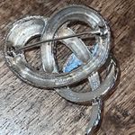 Trifari Vintage Crown  Snake Knot Brooch Silver Tone Textured Serpent Pin Jewelry Photo 1
