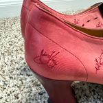 John Fluevog  Look Out Fascination Lace-Up Leather Heel Pink Oxford Coral Witchy Photo 2