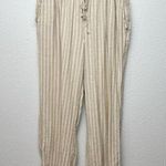 Briggs New York Briggs Linen Blend Pull On Beach Boho Vacation Coastal Grandmother Pants Sz XL Photo 0