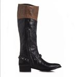 Sam Edelman Park Knee High Leather Boots in Black Saddle Size 6.5 Photo 1