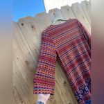 Tacera  Women Casual Formal 3/4‎ Sleeve Stretch Dress Size Small Red Blue Boho Photo 4