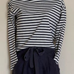 Madewell Rivet & Thread Striped Boxy LA Crop Quality Turtleneck Made In USA -L Photo 0