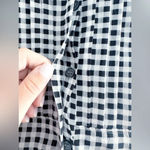 J.Crew  Gingham Plaid Long Sleeve Blouse Size Small Black White Pleated Office Photo 3