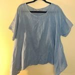 Anthropologie JP and Mattie Cornflower Blue Embroidered Top Lagenlook S Photo 0