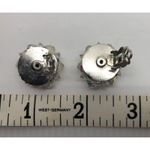 Vintage 1950s Laguna Earrings Aurora Borealis Crystal Bead Clip On Silver Tone Photo 7