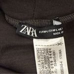 ZARA  Turtleneck Midi Dress Medium Brown Ribbed Bodycon Clean Girl Fall Chic Boho Photo 6