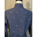 True Religion  Blue Pearl Snap Western Shirt Women’s S Pocket Collar Long Sleeve Photo 6