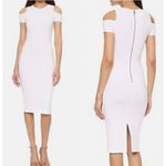 Alice + Olivia NWT Air Meya Bodycon Midi Dress Bridal Off White Wedding Size 0 Photo 1