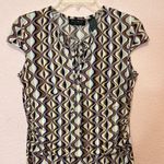 Axcess by Liz Claiborne 70s Style Mod Print Dress. Size S Tan Photo 1