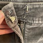 Garnet Hill  Gray Casual Wide Leg Pants Size 14 silver velvet corduroy cozy Photo 4