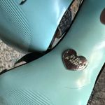 Betsey Johnson Glissten black glitter t-strap cage stiletto sandals, size 9 Photo 13