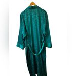 Victoria's Secret  Women's Gold Label Vintage Emerald Green Lingerie Robe Photo 4