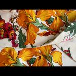 Focus 2000 Floral Cotton & Spandex Blazer Red & Gold sz 8p Photo 6