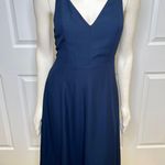 Madewell Navy Cross-Back Midi Fit and Flare Dress Photo 8