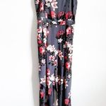 Abercrombie & Fitch Gray Floral Back Cutout Jumpsuit sz Small Photo 4