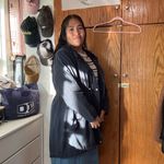 H&M  MAMA Maternity - Women's Dark Blue Hooded Utility Jacket Photo 5