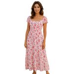 Skies Are Blue Floral Maxi Dress XS | NWT Boho Ruffle Sleeve Open-Back Sundress Photo 1