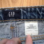 Gap Vintage Denim Fringe Midi Skirt Women’s Size 8 Button Fly Made in USA Y2K Photo 3