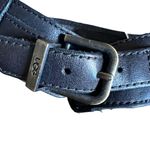 UGG  Char Women’s Black Leather Wedge Sandal Wood Zip-up Back Sz 8 Ankle Strap Photo 8