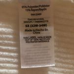 Terra & Sky  Womens Plus V-Neck Ivory  Pointelle Knit Sweater Size 5X New Photo 7