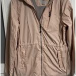 Carhartt  Windbreaker Rain Jacket Women’s Sz M Pink Peach Zip Hooded Mesh Lined Photo 2