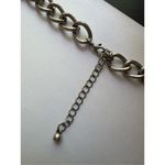 Y2K Vintage Womens Chunky Tiered Studded Beaded Chain Cross Necklace Western Silver Photo 5