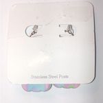 Pastel Tie Dye Pink Blue Green Easter Bunny Boho Retro Pierced Earrings Photo 3