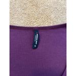 American Giant Women's Luxe Rib Square Neck Cardigan Purple Photo 4