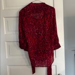 Smythe Red Leopard Print Blouse Photo 2