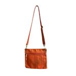 Fossil Women's Burnt Orange Leather Crossbody Bag Casual Style Photo 3