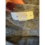 Leith  Dress Women Small Gray Knit Long Sleeve Ruched Faux Wrap Mini‎ Athleisure Photo 7