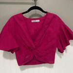 ZARA Pink Crossover Crop Top Photo 0