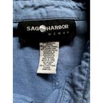 Vintage Embroidered Linen Denim Button Up Top 1X Floral Cottage Granola Heritage Blue Photo 1