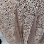 Candalite Vintage Y2K Coquette Fairy Maxi Dress M Pink Lace Crochet Sparkle Photo 7