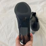 Y2K Chunky Black Structured Faux Leather Office Siren Retro Oxford Heels US 8.5 Photo 5