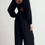 Madewell Black Star Jacquard Lucie Tie-Back Long-Sleeve Jumpsuit 8 Photo 2